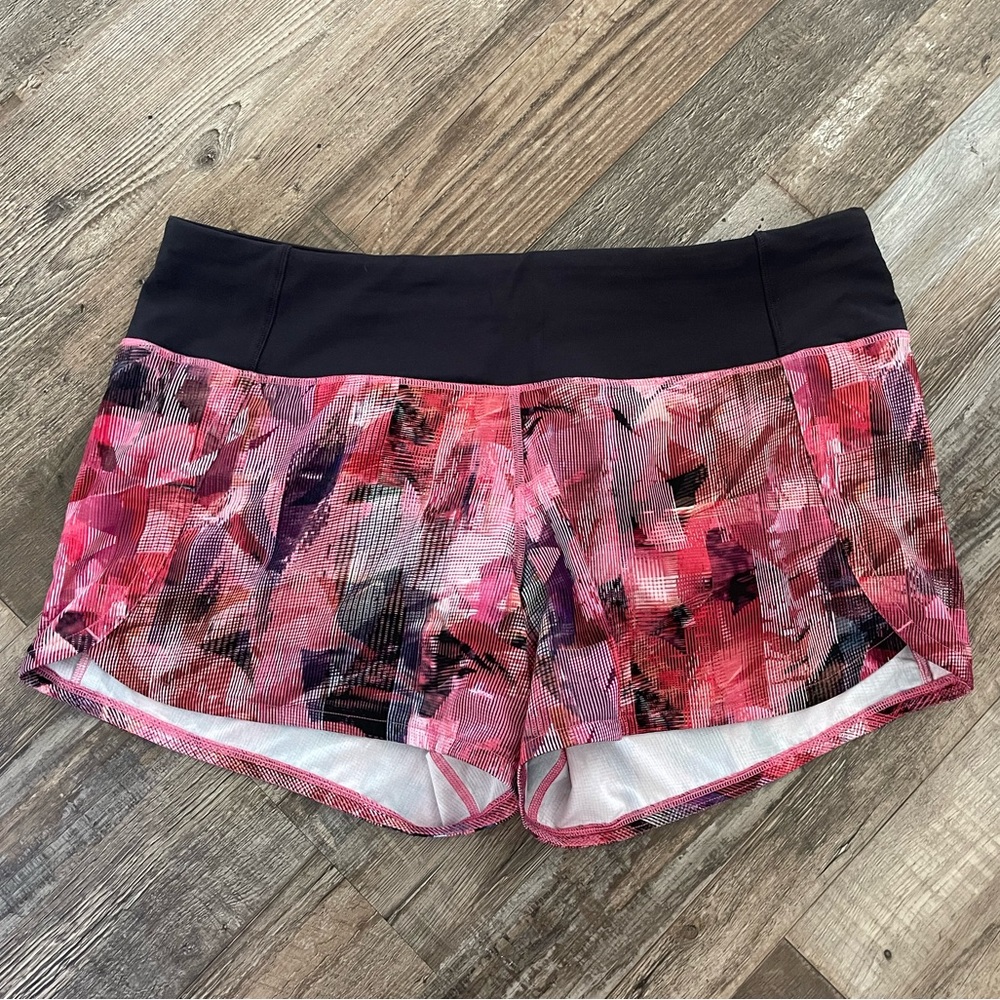 lululemon athletica Pink and Black Athletic Shorts